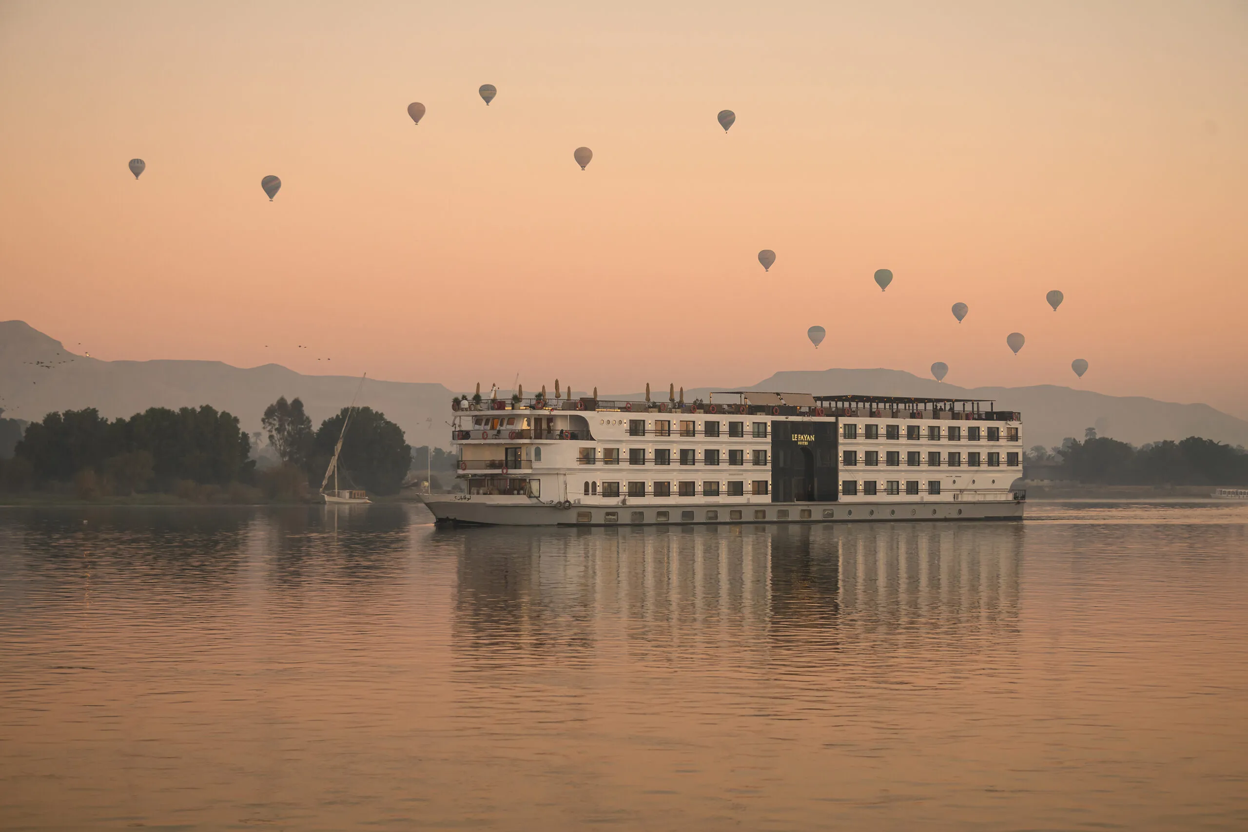 Exterior view of the Le Fayan Suites Nile Cruise Nile cruise ship